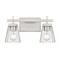 Z-Lite Lauren Vanity, 2-Light, 16 In.W x 6.5 In.L x 8.5 In.H, Brushed Nickel/Clear 819-2V-BN - alternate 2
